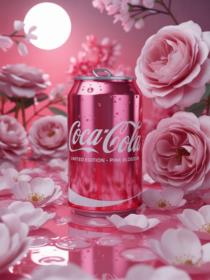 Product CGI - Coca Cola Pink Blossom Campaign